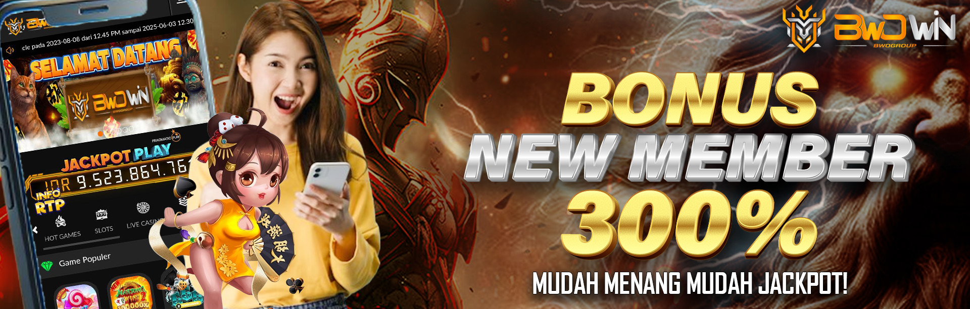 BONUS NEW MEMBER 300% - BWOWIN